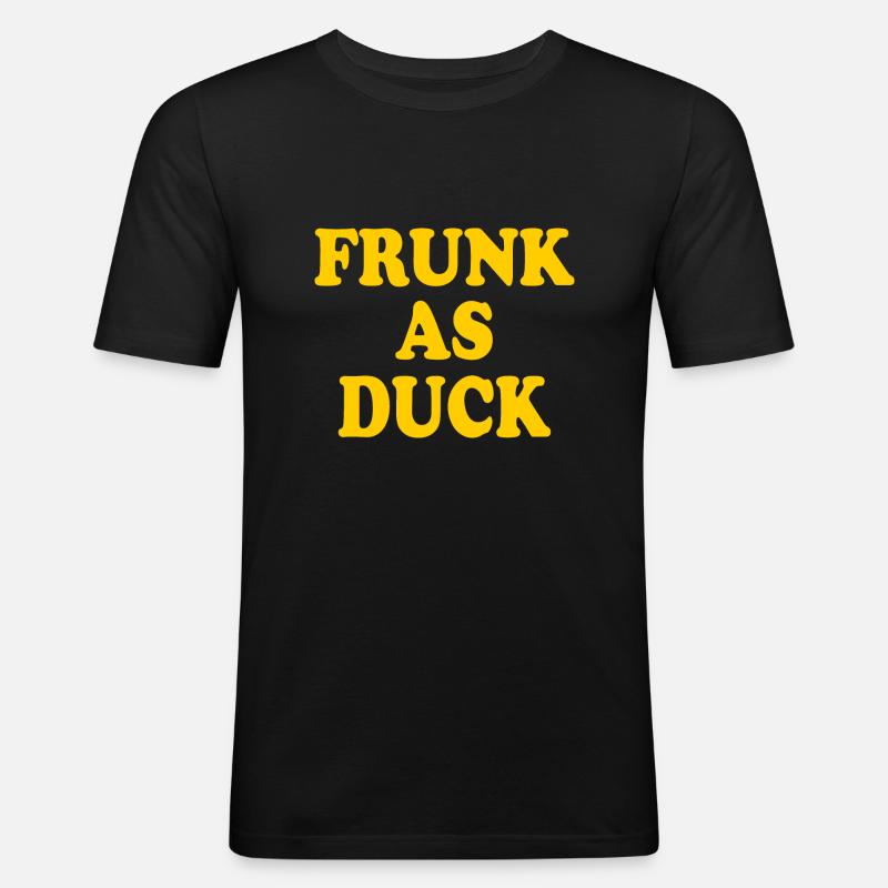 Frunk as duck - Männer Slim Fit T-Shirt - Schwarz