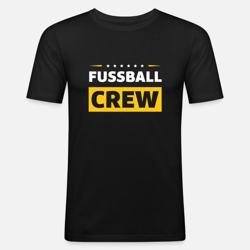 Fussball Crew - Männer Slim Fit T-Shirt - Schwarz