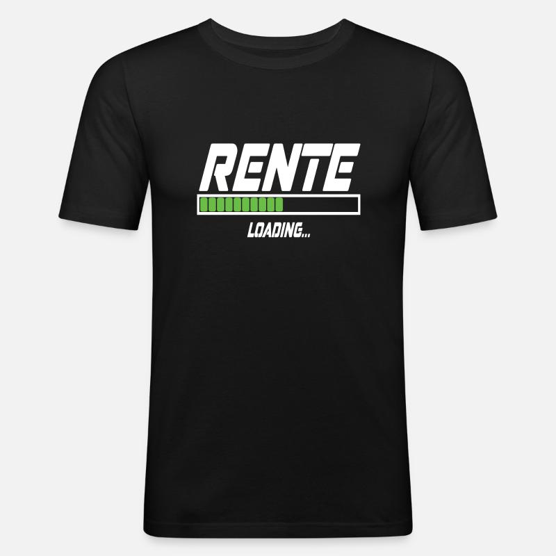 Rente Loading... - Männer Slim Fit T-Shirt - Schwarz