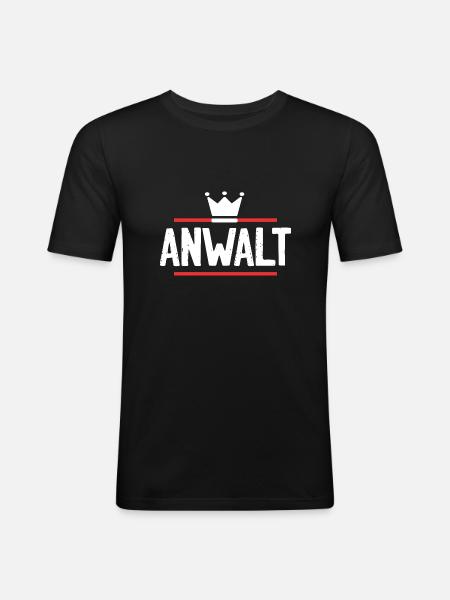 Anwalt Beruf - Männer Slim Fit T-Shirt - Schwarz