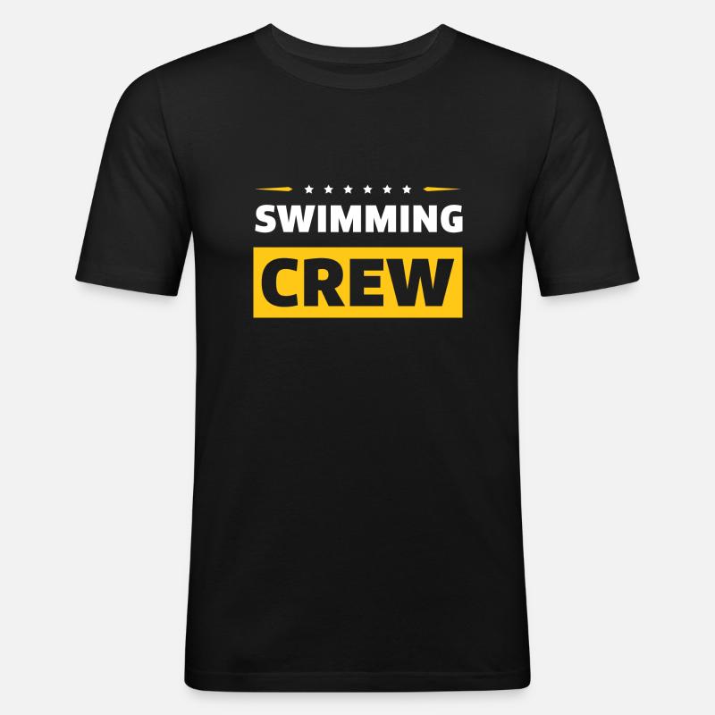 Swimming Crew - Männer Slim Fit T-Shirt - Schwarz