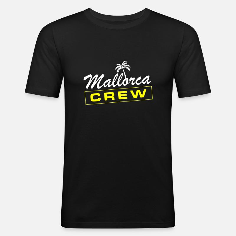 Mallorca Crew - Männer Slim Fit T-Shirt - Schwarz
