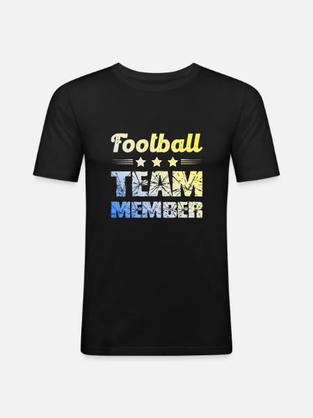 Football Team - Men's Slim Fit T-Shirt - black