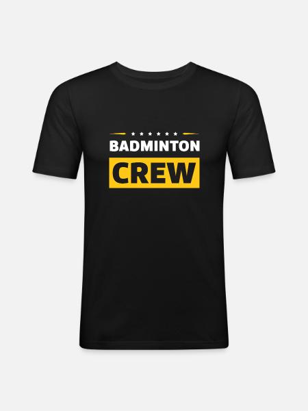 Badminton Crew - Men's Slim Fit T-Shirt - black