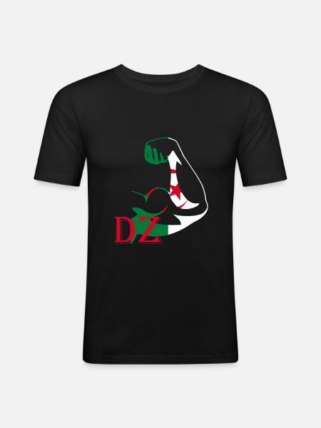 Algeria in force - Men's Slim Fit T-Shirt - black