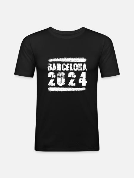 L’équipe de Barcelone 2024 - T-shirt près du corps Homme - noir