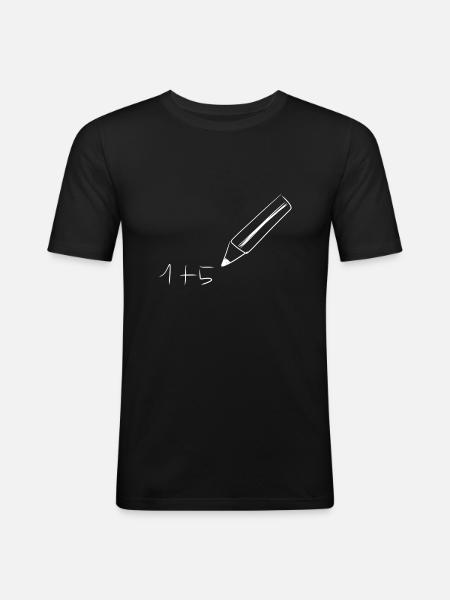 draw pen - Men's Slim Fit T-Shirt - black