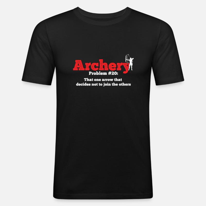 Bogenschießen Archery - Männer Slim Fit T-Shirt - Schwarz