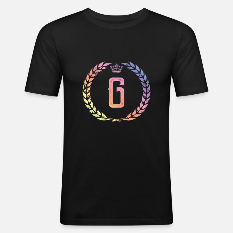 G Buchstabe Kranz - Männer Slim Fit T-Shirt - Schwarz