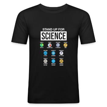Wissenschaft Klimawandel Geschenk Science Impfen - Männer Slim Fit T-Shirt - Schwarz - Vorne - Nik (191cm)