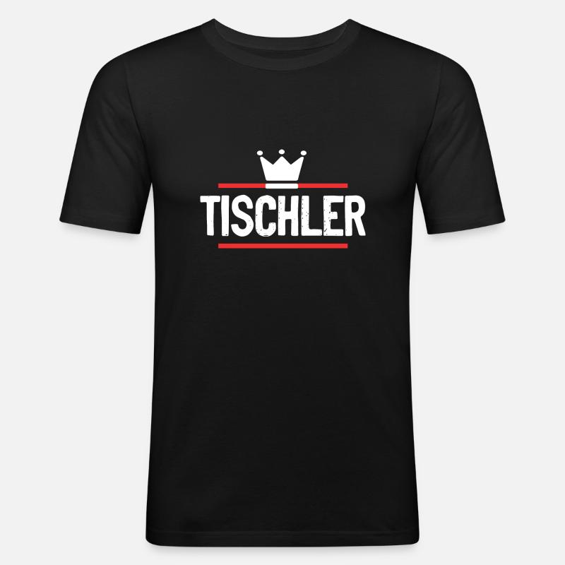 Tischler Beruf - Männer Slim Fit T-Shirt - Schwarz
