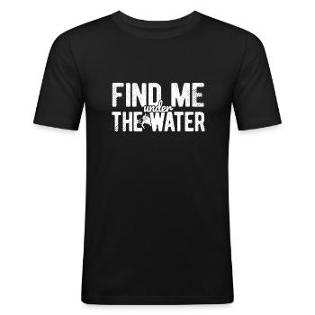 Apnoetaucher Freitaucher Taucher - Männer Slim Fit T-Shirt - Schwarz - Vorne - Nik (191cm)