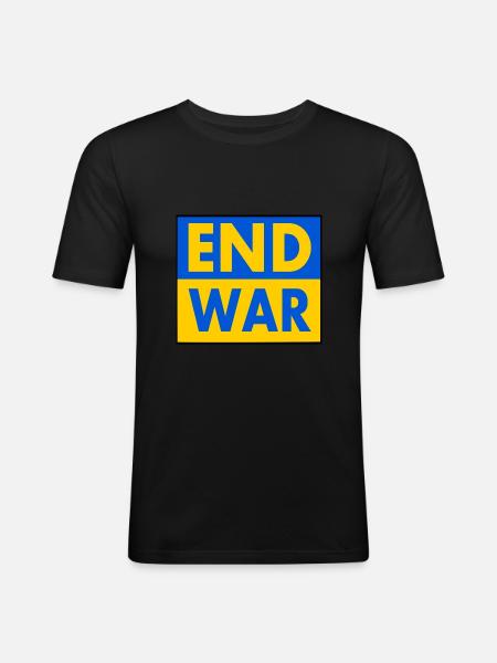 End war - Men's Slim Fit T-Shirt - black