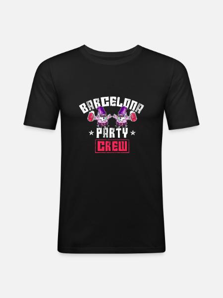 Barcelona Party Crew - Men's Slim Fit T-Shirt - black
