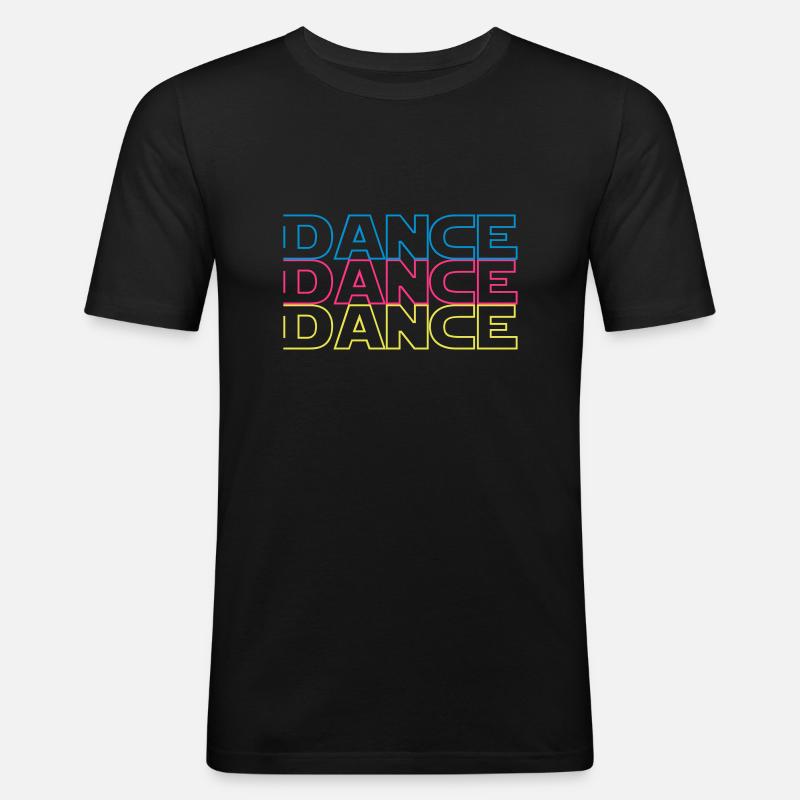 Dance - Männer Slim Fit T-Shirt - Schwarz