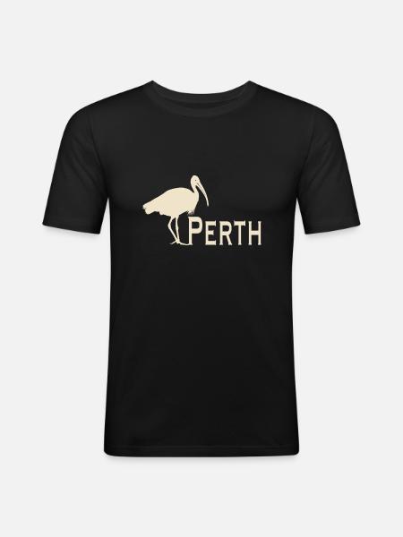 Bin Chicken Perth - Men's Slim Fit T-Shirt - black