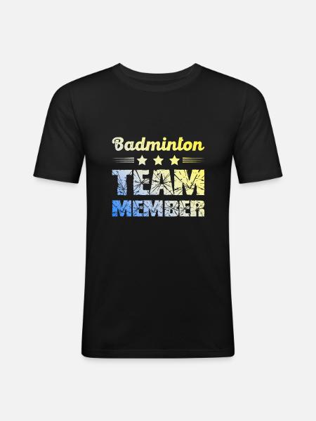 Équipe de badminton - T-shirt près du corps Homme - noir
