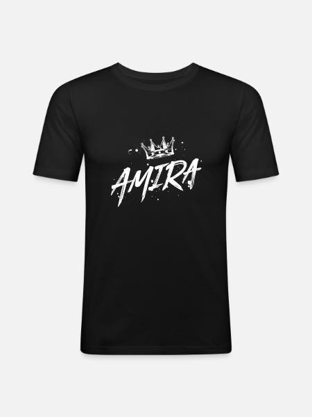 Amira - Men's Slim Fit T-Shirt - black