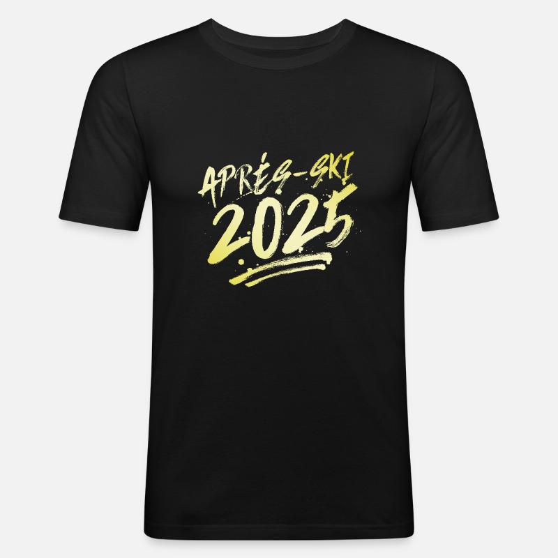Apres Ski 2025 - Männer Slim Fit T-Shirt - Schwarz