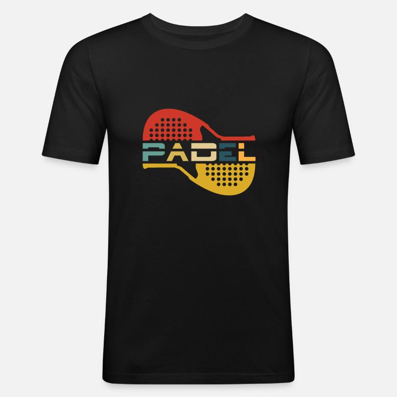 Padel - Männer Slim Fit T-Shirt - Schwarz