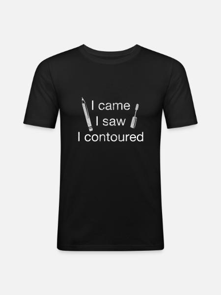 Make-up - Männer Slim Fit T-Shirt - Schwarz