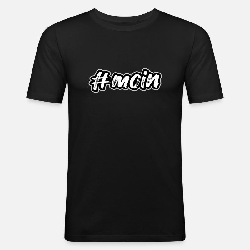 #moin - Männer Slim Fit T-Shirt - Schwarz