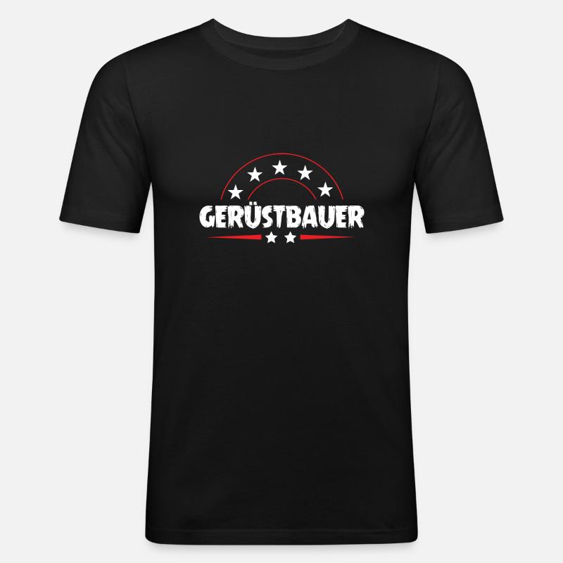 Gerüstbauer Beruf - Männer Slim Fit T-Shirt - Schwarz