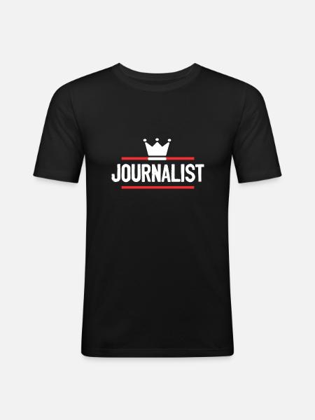 Journalist Beruf - Männer Slim Fit T-Shirt - Schwarz