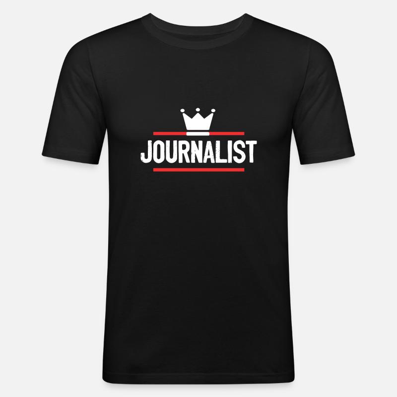 Journalist Beruf - Männer Slim Fit T-Shirt - Schwarz