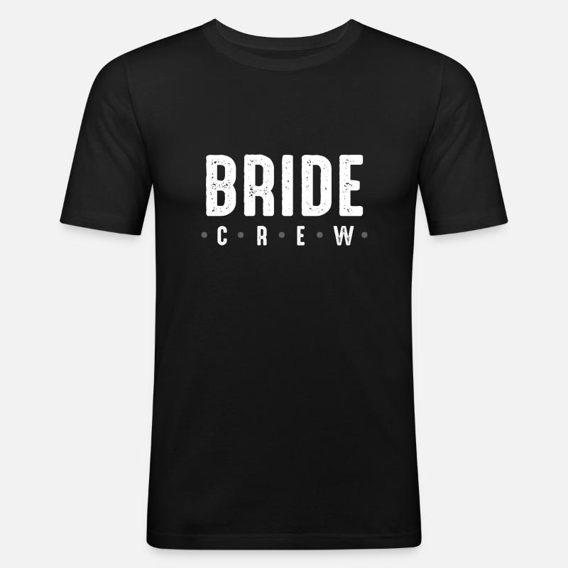 Bride Crew - Männer Slim Fit T-Shirt - Schwarz