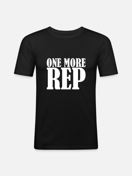 One More Rep - Men's Slim Fit T-Shirt - black
