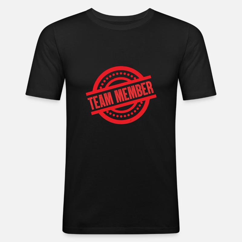 Team Mitglied - Männer Slim Fit T-Shirt - Schwarz