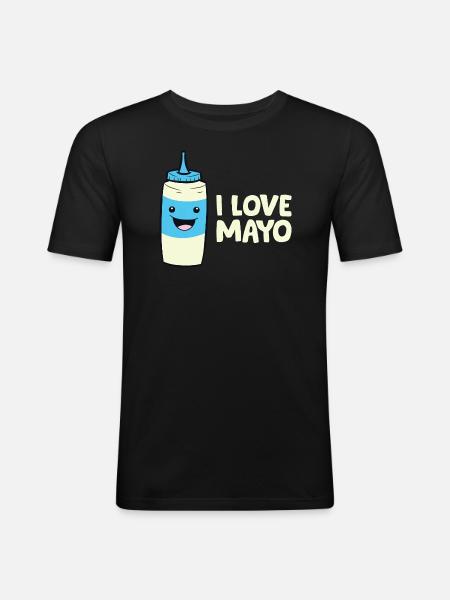 Mayonnaise - I love mayo - Men's Slim Fit T-Shirt - black