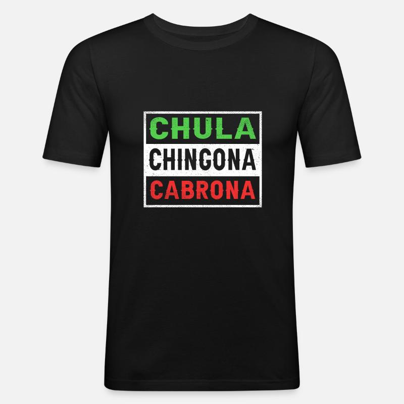 Latina Mutter - Männer Slim Fit T-Shirt - Schwarz