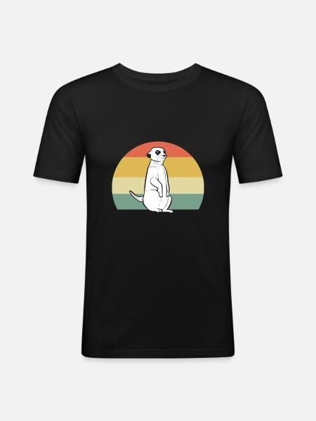 Suricate - T-shirt près du corps Homme - noir