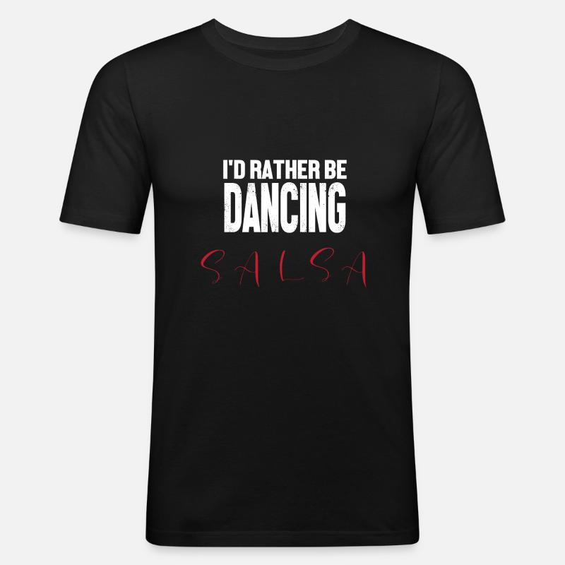Danseuse de salsa Danseuse - T-shirt près du corps Homme - noir