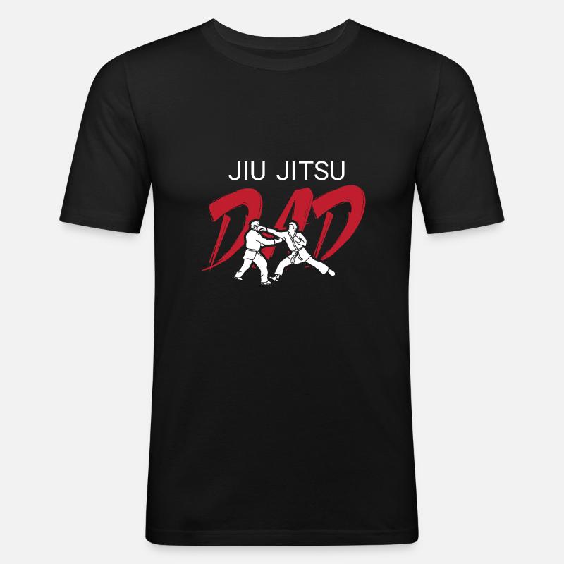 Jiu Jitsu Selbstverteidigung - Männer Slim Fit T-Shirt - Schwarz