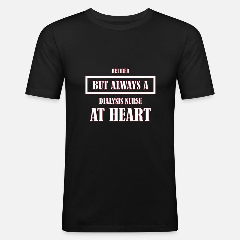 Dialyse Krankenschwester - Männer Slim Fit T-Shirt - Schwarz
