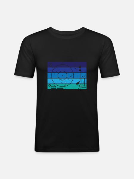Vinyl - Men's Slim Fit T-Shirt - black
