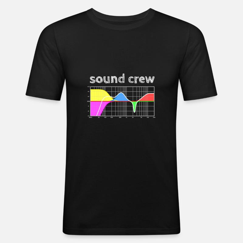 sound crew - parametric equalizer - Men's Slim Fit T-Shirt - black