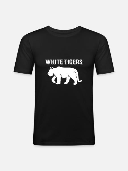 White Tiger - Men's Slim Fit T-Shirt - black