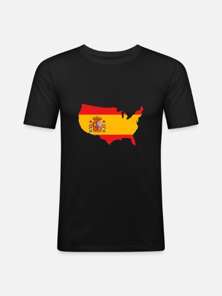 Spain - Men's Slim Fit T-Shirt - black