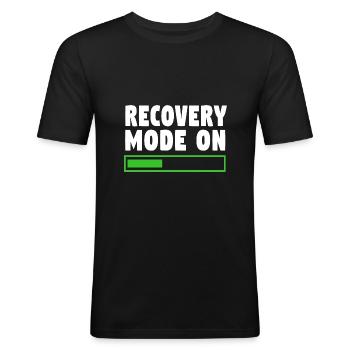 Fracture de l’os du bras - T-shirt près du corps Homme - noir - Devant - Nik (191cm)