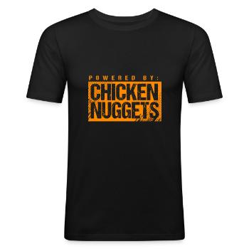 chicken nuggets - Men's Slim Fit T-Shirt - black - Front - Nik (191cm)