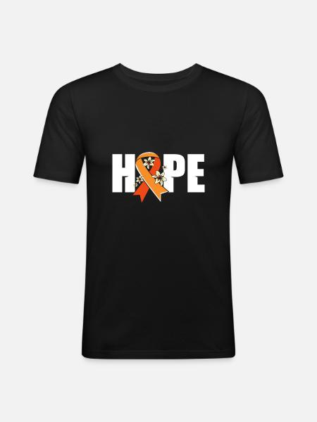 Sensibilisation à la leucémie - T-shirt près du corps Homme - noir