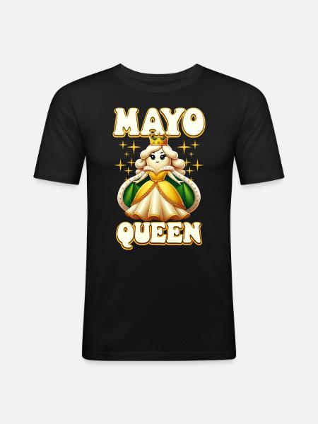 Mayonnaise - Männer Slim Fit T-Shirt - Schwarz
