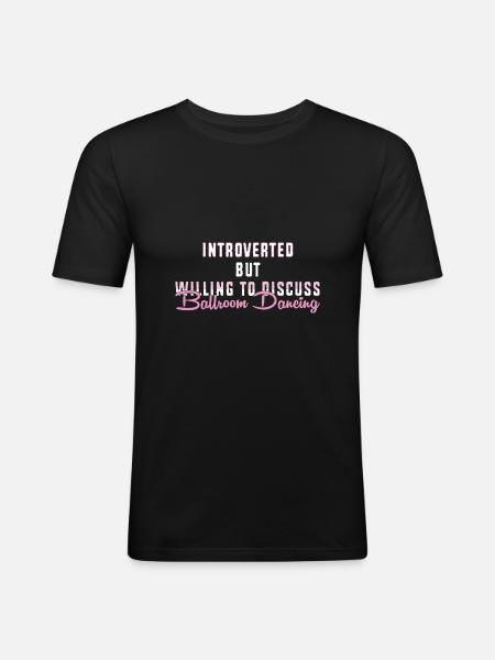 Walzer Paartanz - Männer Slim Fit T-Shirt - Schwarz