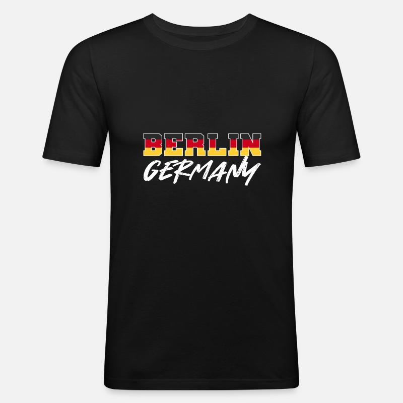 Germany Berlin - Men's Slim Fit T-Shirt - black