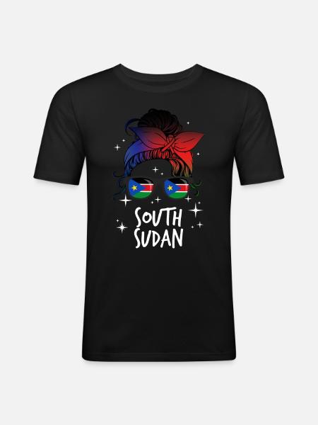 South Sudan - Men's Slim Fit T-Shirt - black