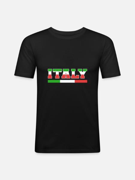 Italy - Men's Slim Fit T-Shirt - black